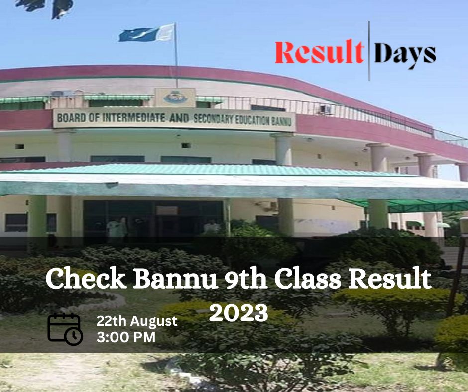9th class result 2023 Bannu Board